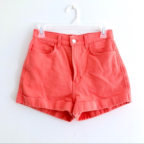 American Apparel Pants - AMERICAN APPAREL HIGH WAISTED JEAN CUFF SHORTS